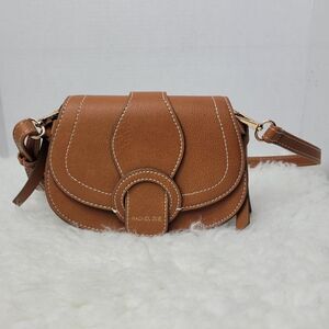 Rachel Zoe Curateur Edessi Crossbody SADDLE Brown Belt Bag Purse Vegan